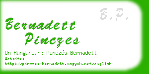 bernadett pinczes business card